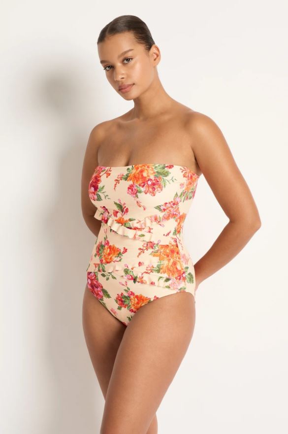 MONTE & LOU DELIGHT SPLICED BANDEAU ONE PIECE