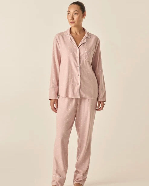 GINGERLILY ALESSIA BRUSHED COTTON PYJAMAS