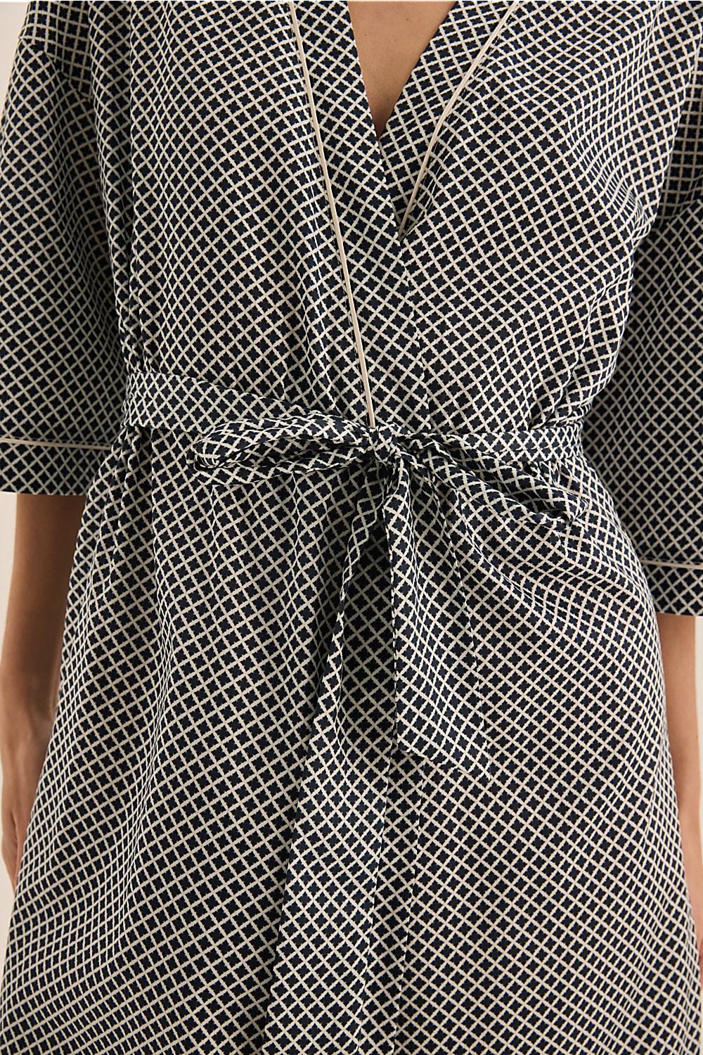 GINGERLILY DIAMOND COTTON ROBE