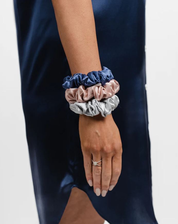 SILK MAGNOLIA - SILK SCRUNCHIE 3 PACK ASSORTED