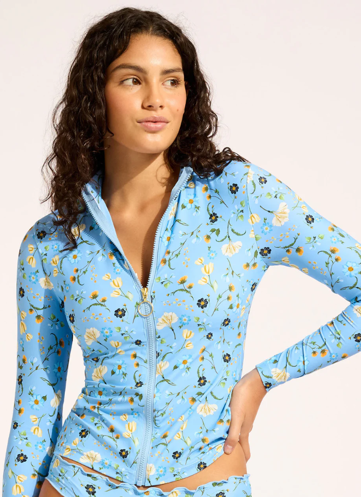 SEAFOLLY MODERN ROMANCE LONG SLEEVE RASHVEST