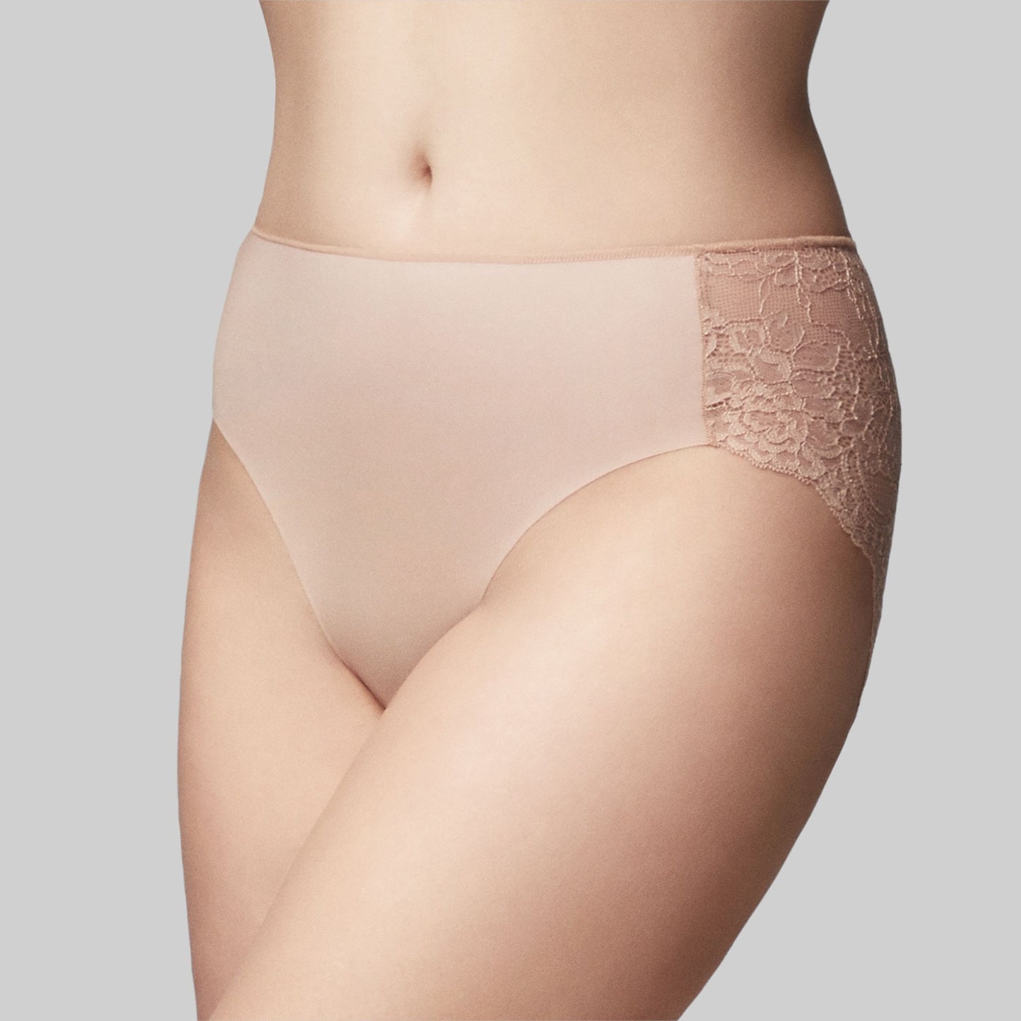 THE KNICKER - PRECISION LACE - HI CUT BRIEF