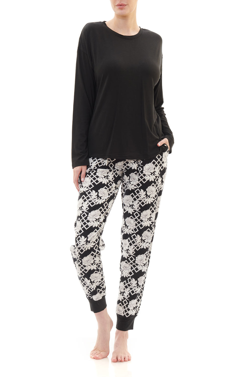 GIVONI - LARGE FLORAL LONG SKI PYJAMA