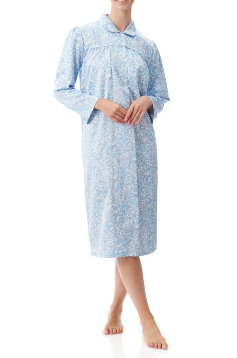 GIVONI - MID NIGHTIE WITH YOKE AND COLLAR