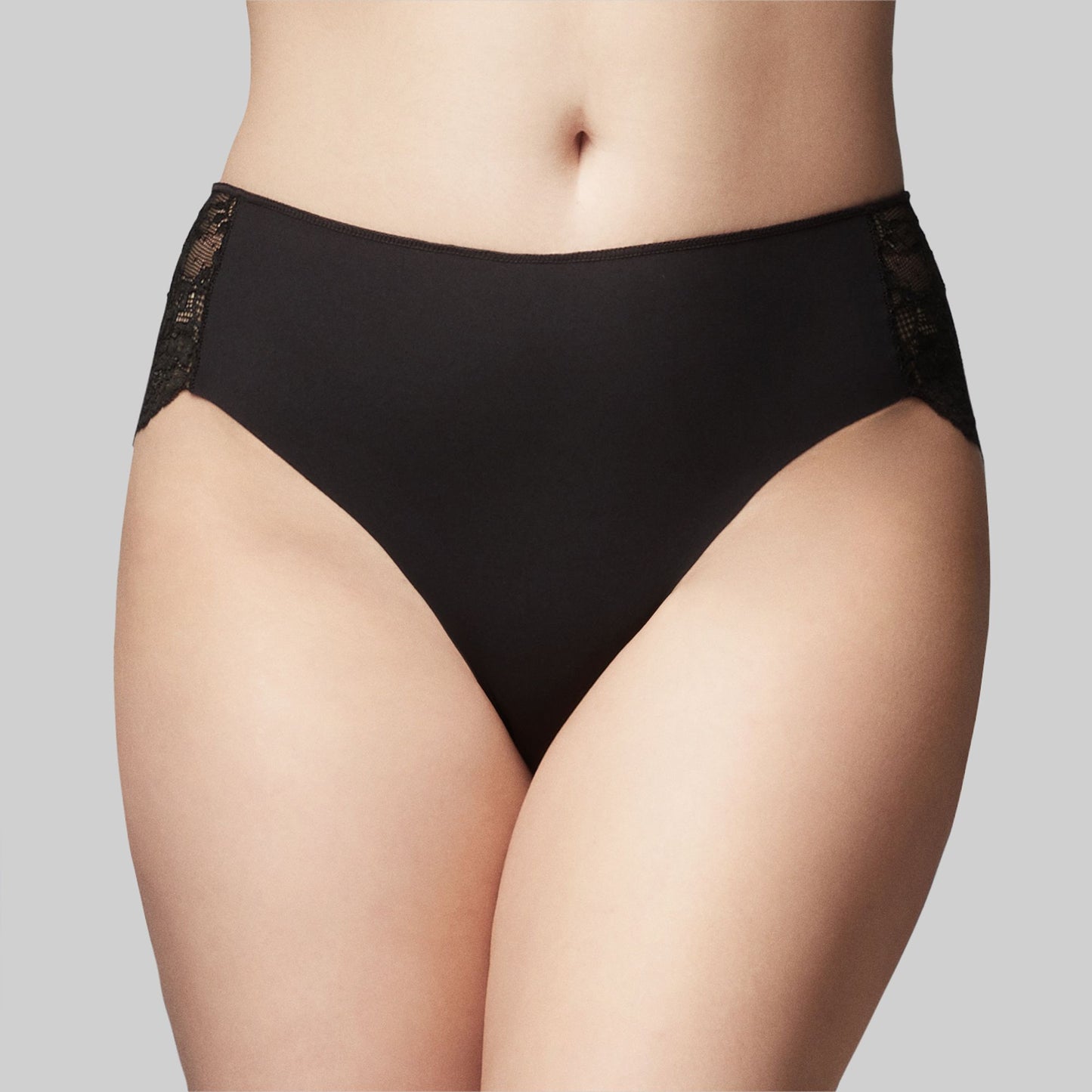 THE KNICKER - PRECISION LACE - HI CUT BRIEF