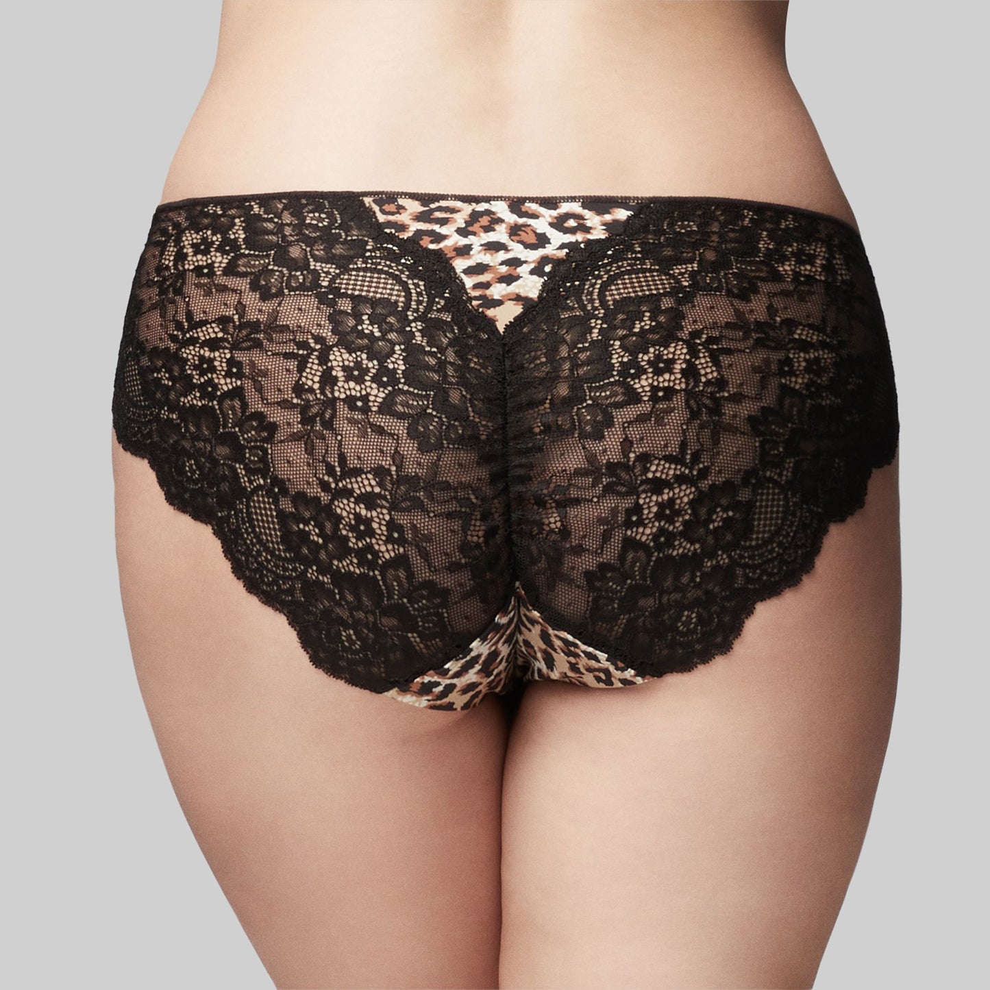 THE KNICKER - PRECISION LACE - HI CUT BRIEF