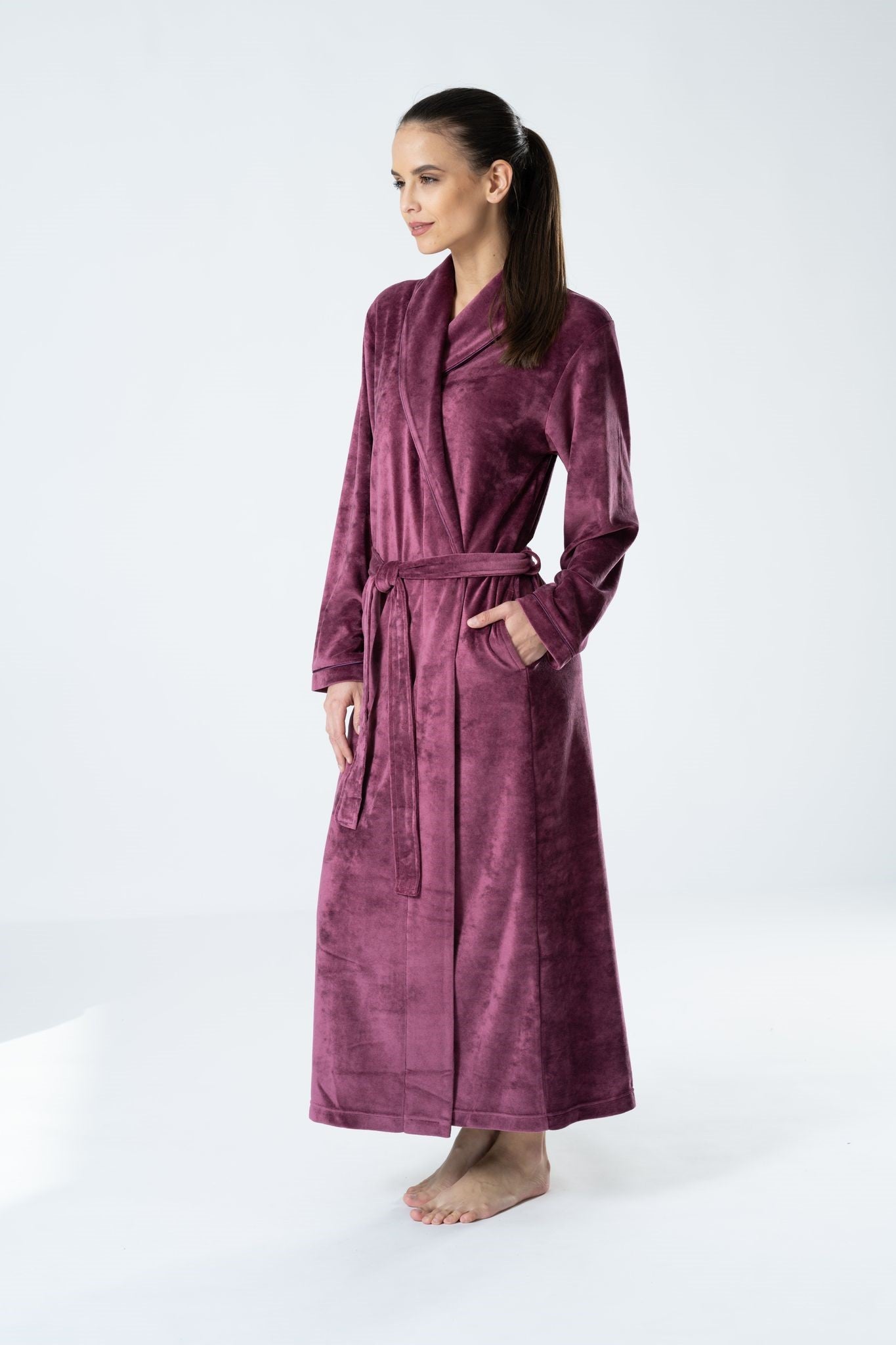 BELMANETTI - GENEVE - MODAL SHAWL COLLAR LONG