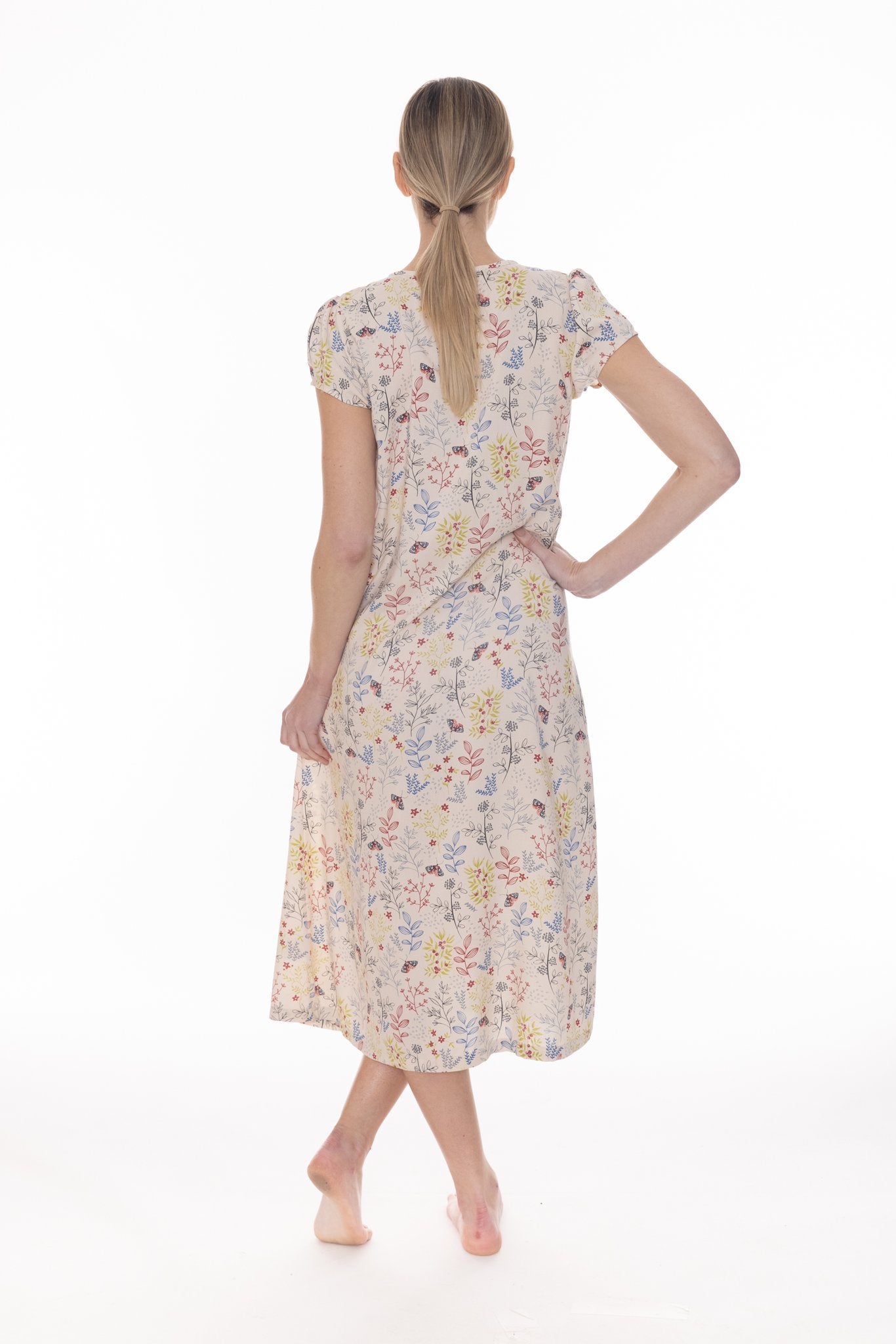 CLEMENTINE SLEEPWEAR - LOUISA CAP SLEEVE NIGHTIE
