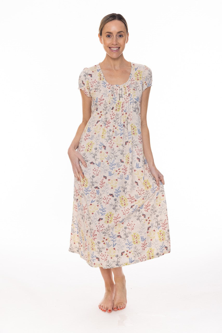 CLEMENTINE SLEEPWEAR - LOUISA CAP SLEEVE NIGHTIE