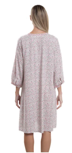 CLEMENTINE - ORIANA 3/4 SLEEVE VISCOSE NIGHTIE