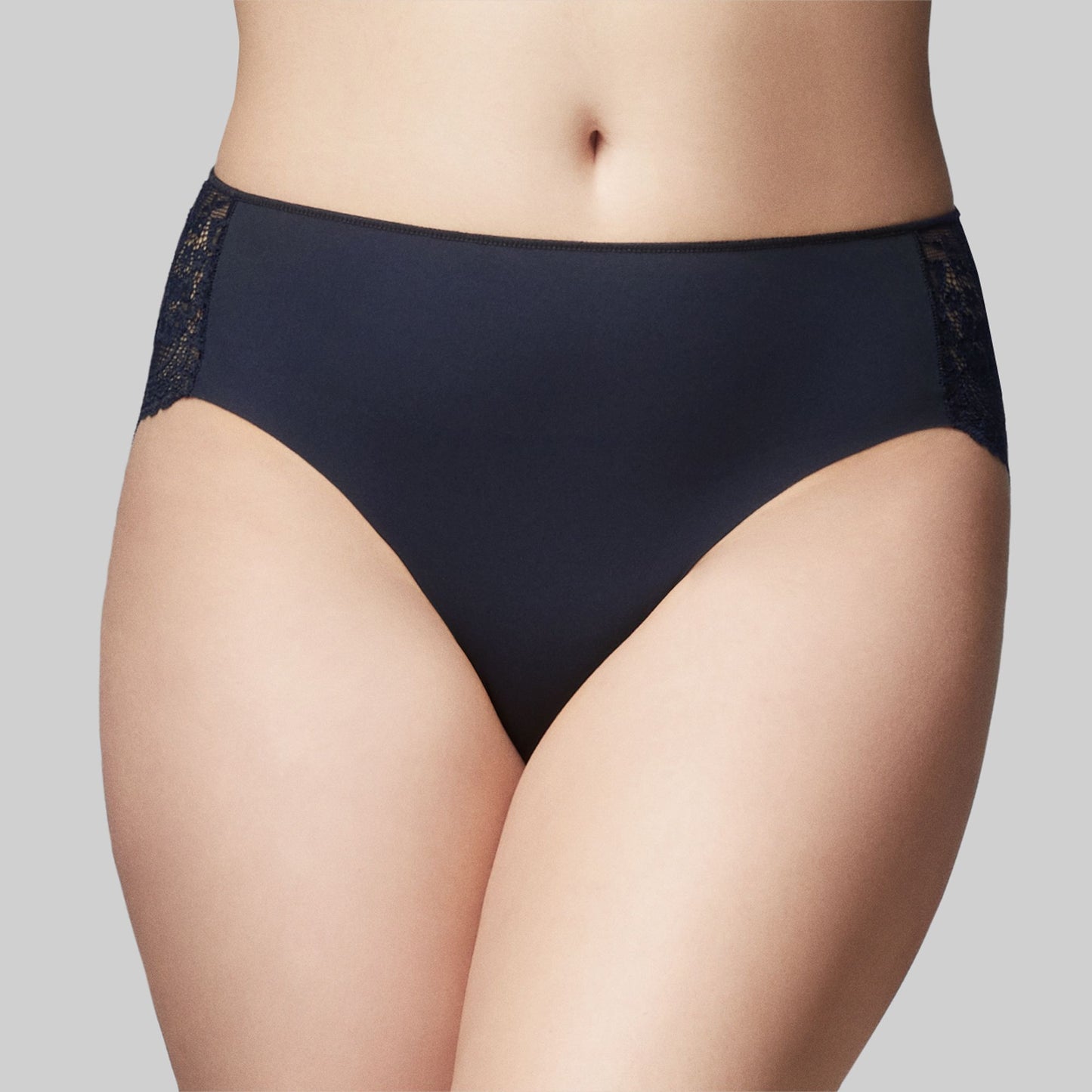 THE KNICKER - PRECISION LACE - HI CUT BRIEF