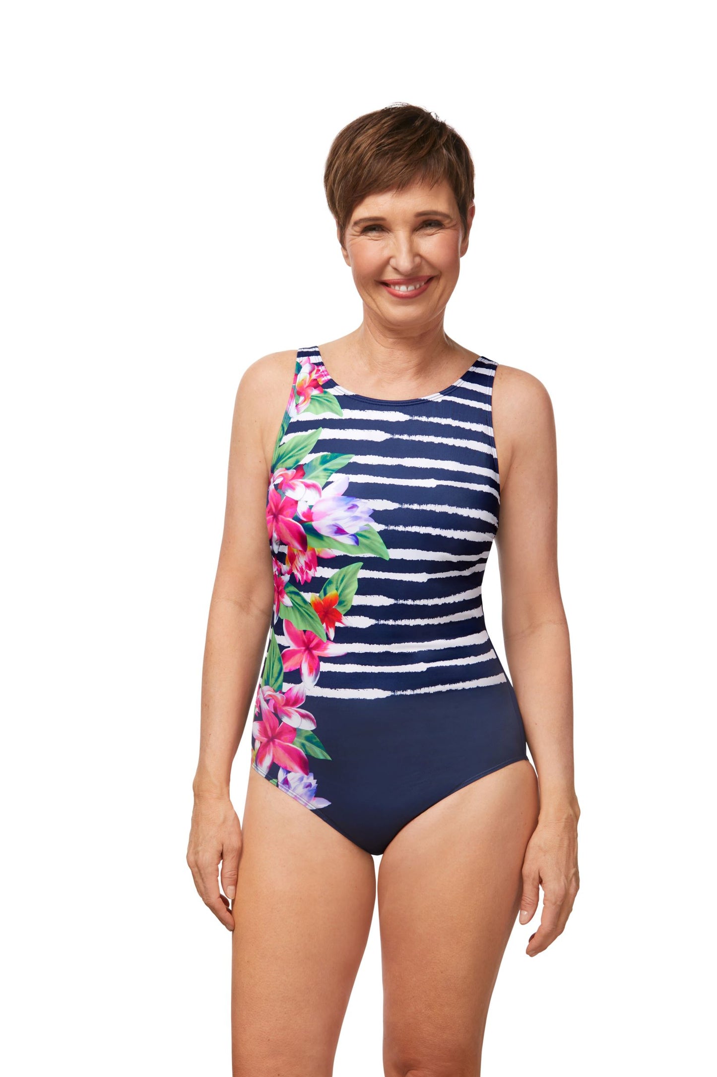 AMOENA - MARITIME MEADOW - ONE PIECE HIGH NECKLINE