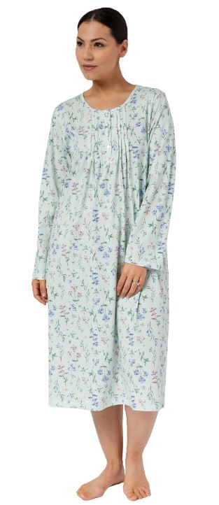 SHRANK - MEADOW PLEATED MID LENGTH NIGHTIE