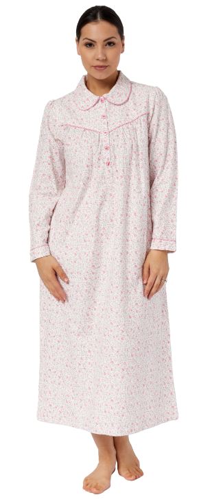 SHRANK - APPLE BLOSSOM COLLAR LONG NIGHTIE