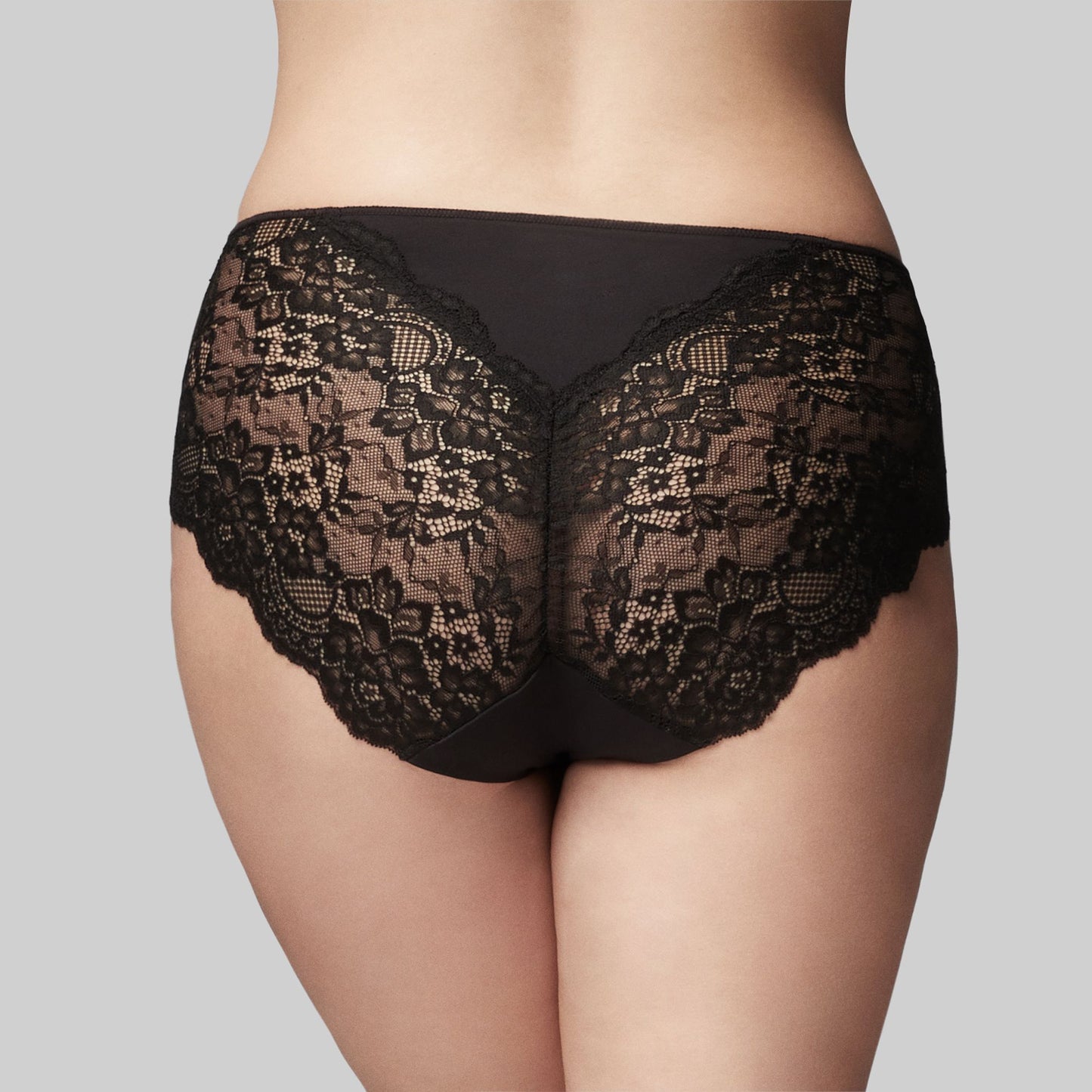 THE KNICKER - PRECISION LACE - HI CUT BRIEF