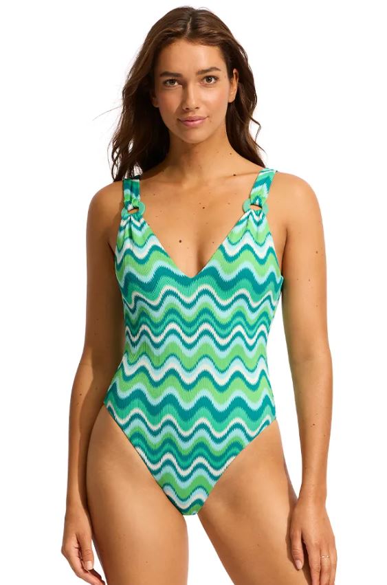 SEAFOLLY NEUE WAVE V NECK ONE PIECE