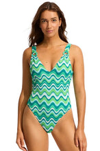 Load image into Gallery viewer, SEAFOLLY NEUE WAVE V NECK ONE PIECE
