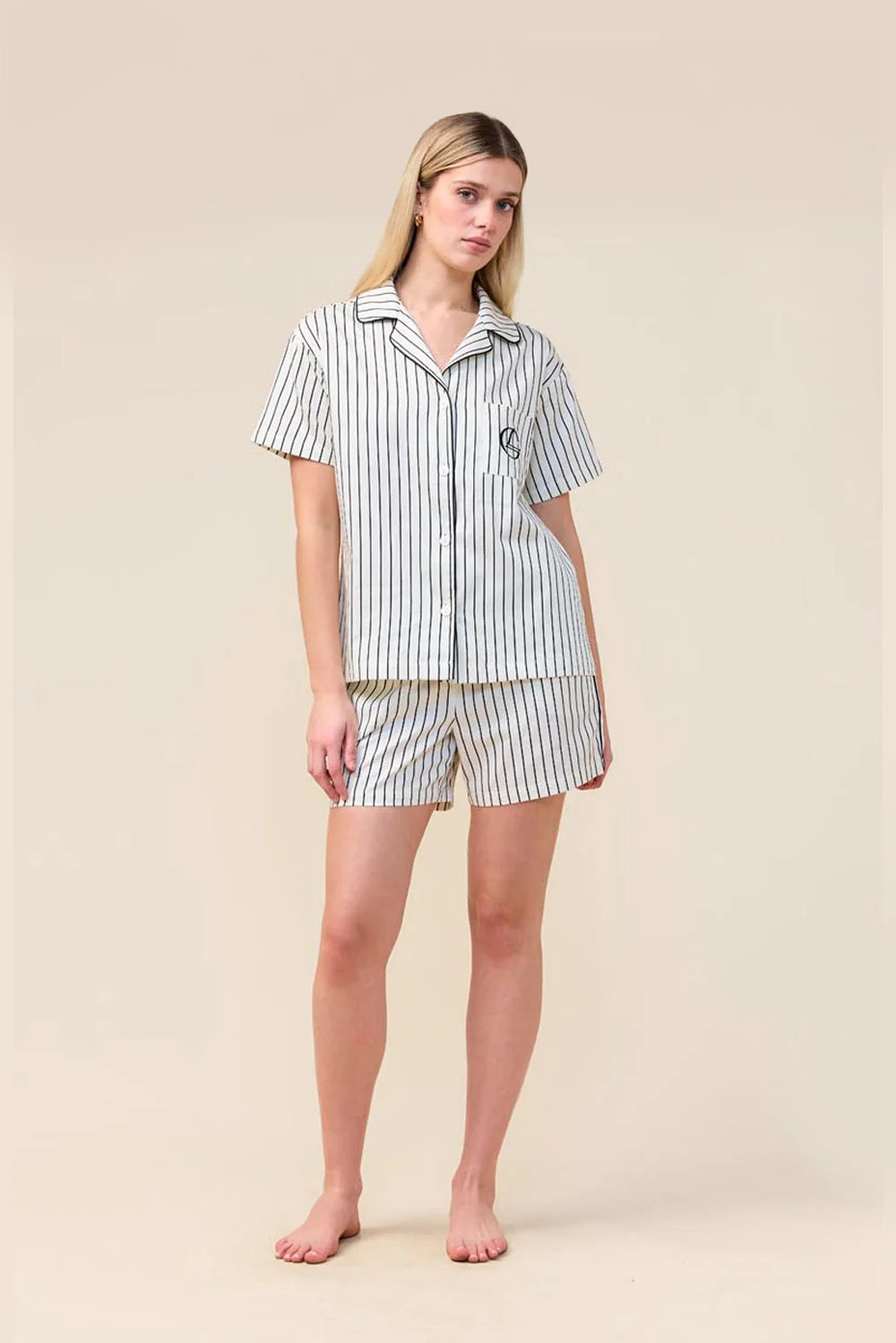 GINGERLILY POPPY STRIPE SHORT PJ SET
