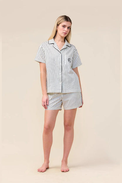 GINGERLILY POPPY STRIPE SHORT PJ SET