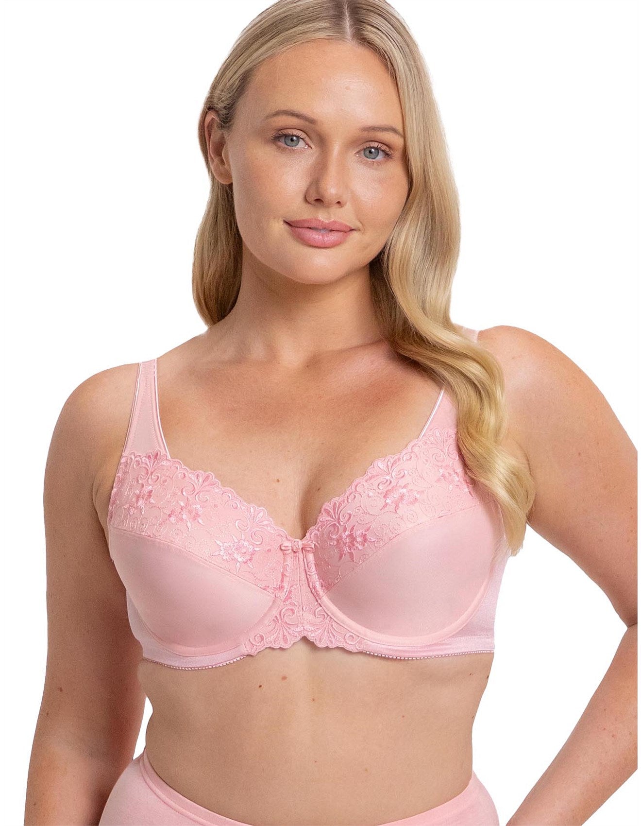 TRIUMPH - EMBROIDERED MINIMIZER  - STRAWBERRY CREAM