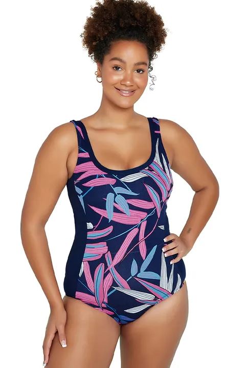 GENEVIEVE LOWER LEG LINE MASTECTOMY ONE PIECE