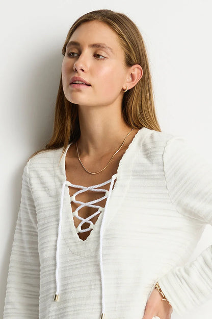 SEA LEVEL HORIZON LACE UP DRESS