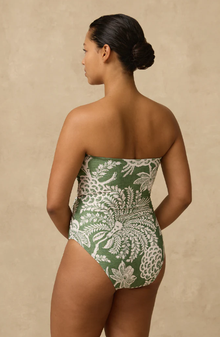 MONTE & LOU ZENI SCARF TIE BANDEAU ONE PIECE
