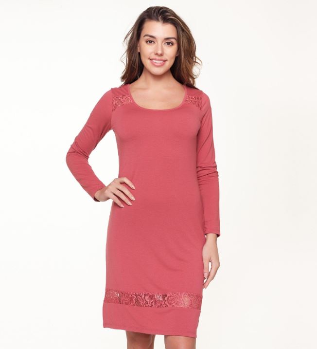 LINGADORE - DUSTY CEDAR PYJAMA DRESS