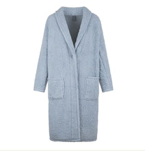 Load image into Gallery viewer, LINGADORE - FLUFFY FLEECE DRESSING GOWN - MISTY BLUE
