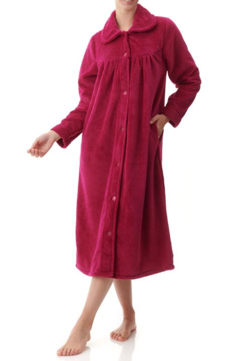 GIVONI - RASPBERRY LONG BUTTON GOWN