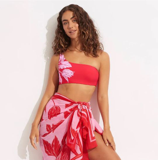 SEAFOLLY -FLEURDEBLOOM -  ONE SHOULDER TOP
