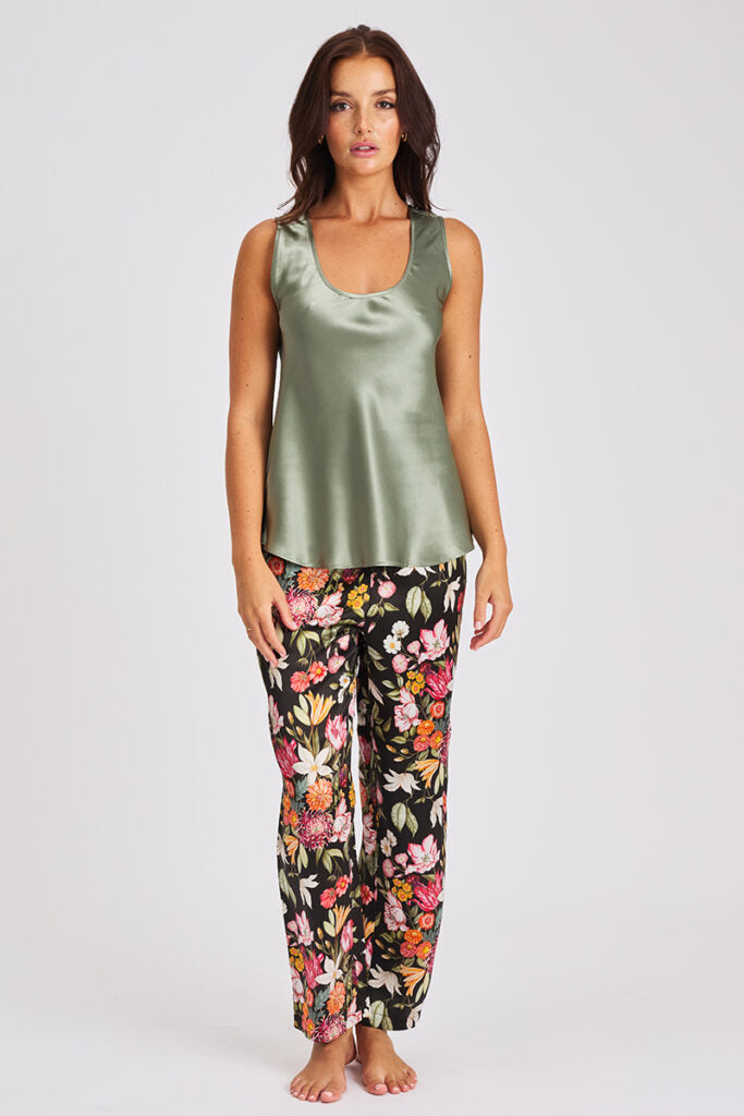 LOVE & LUSTRE - LIBERTY PRINT SILK PYJAMA PANT