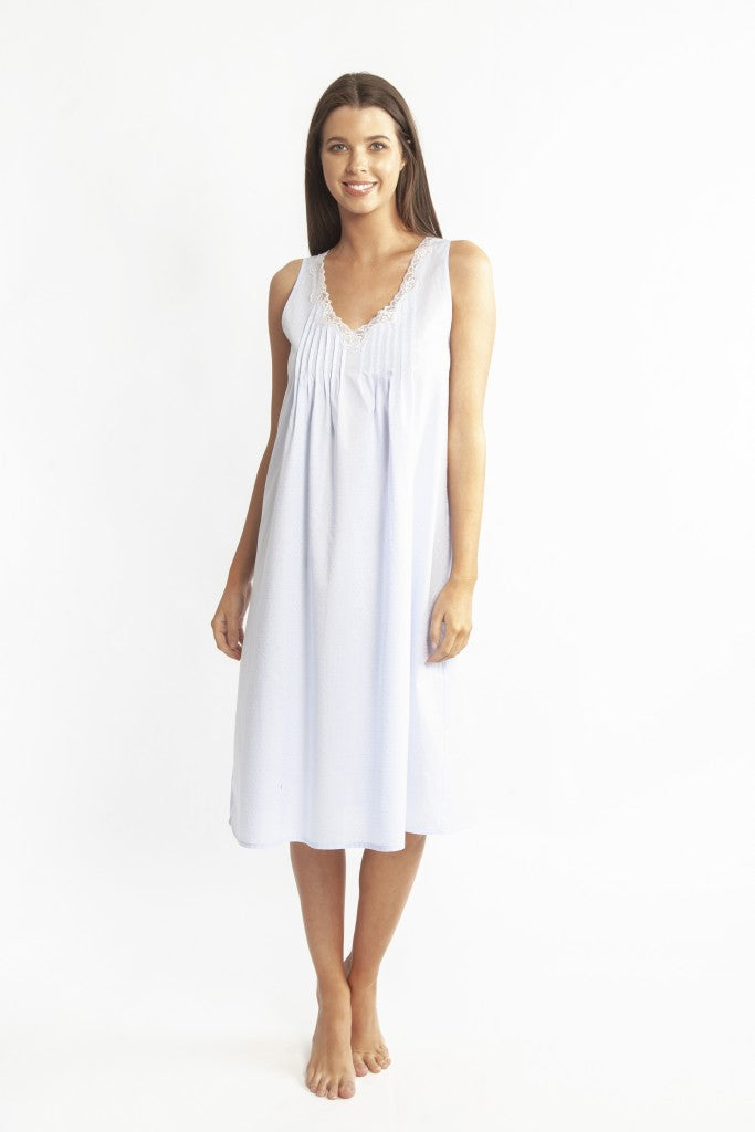 LOVE & LUSTRE - WHITE COTTON SPOT NIGHTIE
