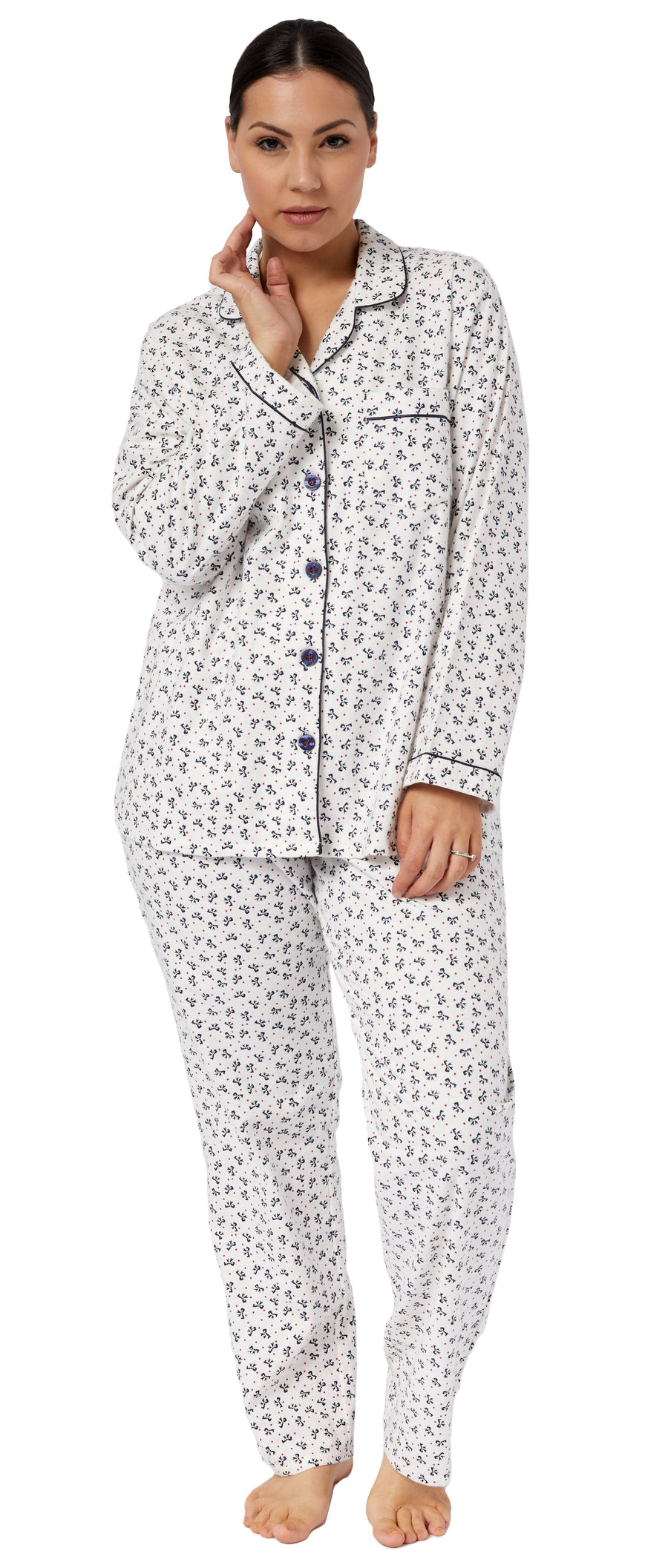 SHRANK - FLANNELETTE BOW REVERE PYJAMAS