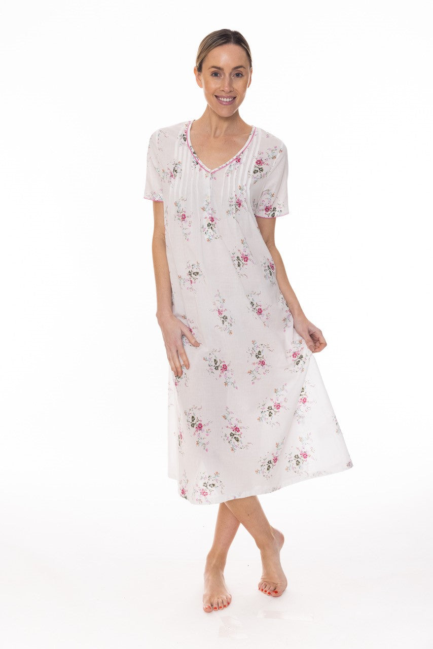CLEMENTINE SLEEPWEAR - AGATHA V NECK NIGHTIE