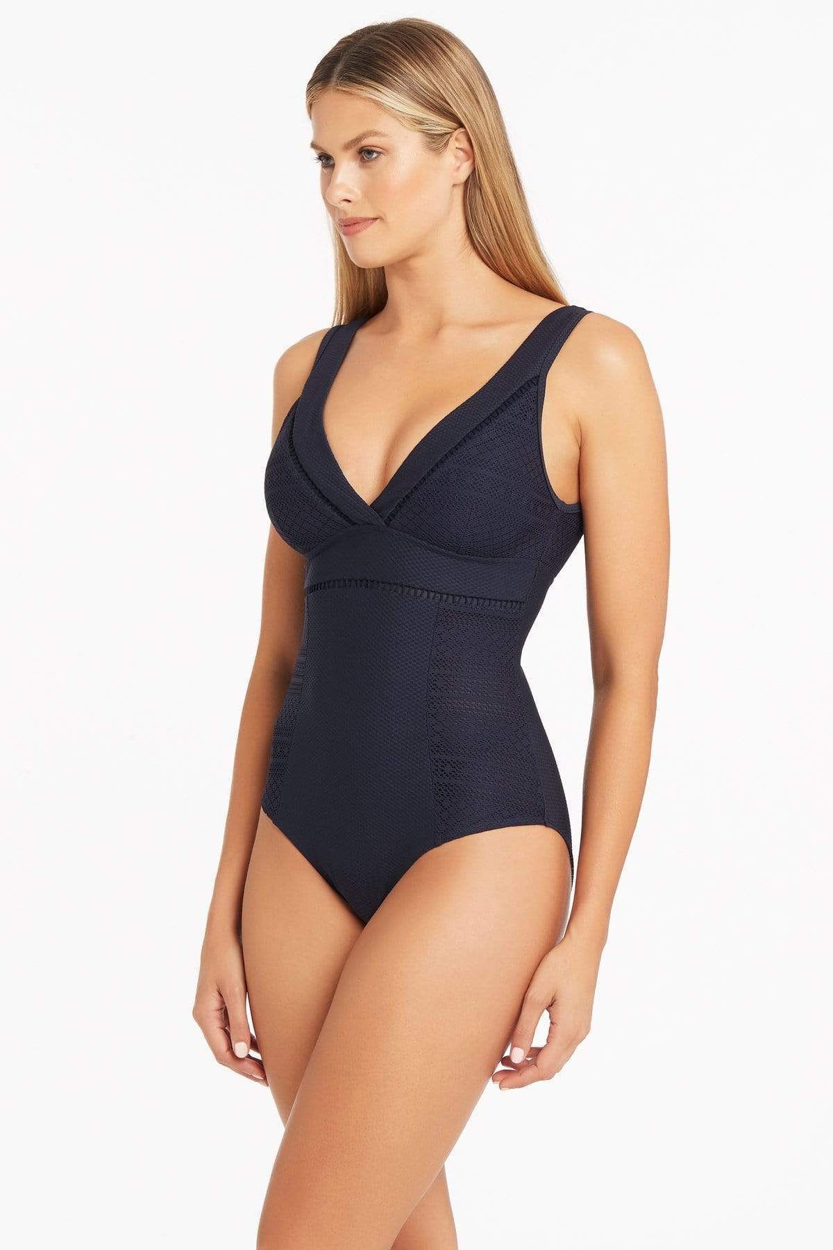 SEA LEVEL - AMAZING LACE CROSS FRONT ONE PIECE